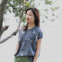 (Persimmon) spot soft but broad mercerized cotton parent-child T ~ worm home