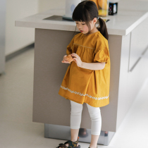 (Persimmon Ti) spot knocks exquisite French cute medium-length doll shirt ~ (worm ring home