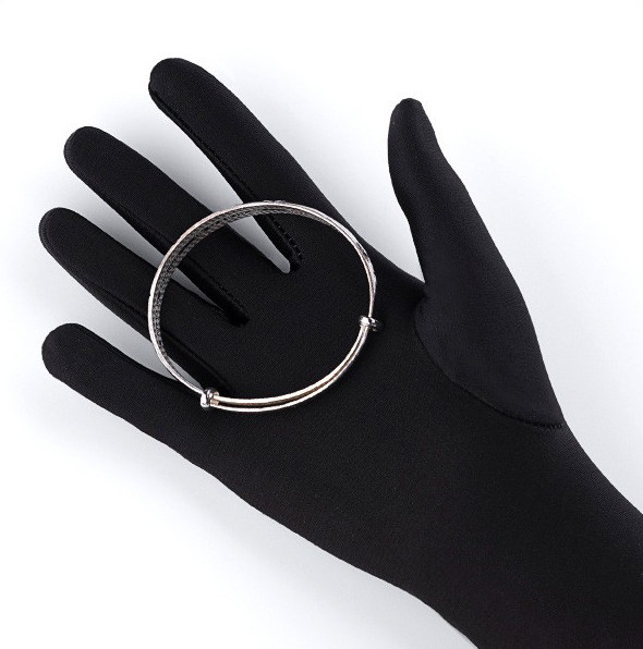 Spandex Lycra Gloves Thin Elastic Gloves Jewelry Store Car Shopping Guide Special Silver Gloves Can Print LOGO