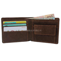 Baoshi Road fashion simple horizontal multi card short cork wallet European and American mens change bag wallet