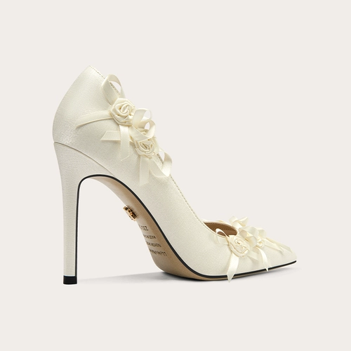 Lily Wei [Приходит цветочный пассат] Цветочные модные туфли на высоком каблуке, женственные банкетные туфли с темпераментом, большой размер 41