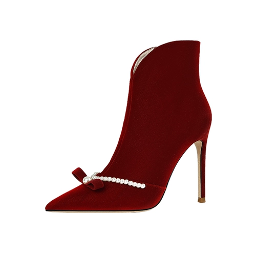 Lily Wei Ботинки, красные свадебные туфли на высоком каблуке, обувь, 2024 года
