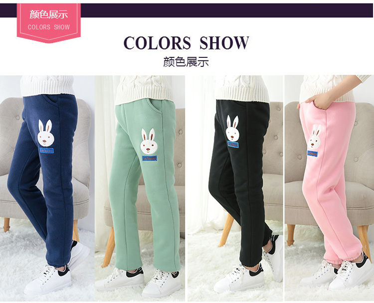 Trẻ em mặc 5 cô gái 7 cộng với quần độn nhung 3-9 tuổi 10 8 cô gái 4 quần kho báu của phụ nữ 6 quần mùa thu và mùa đông ấm áp quần kaki cho bé