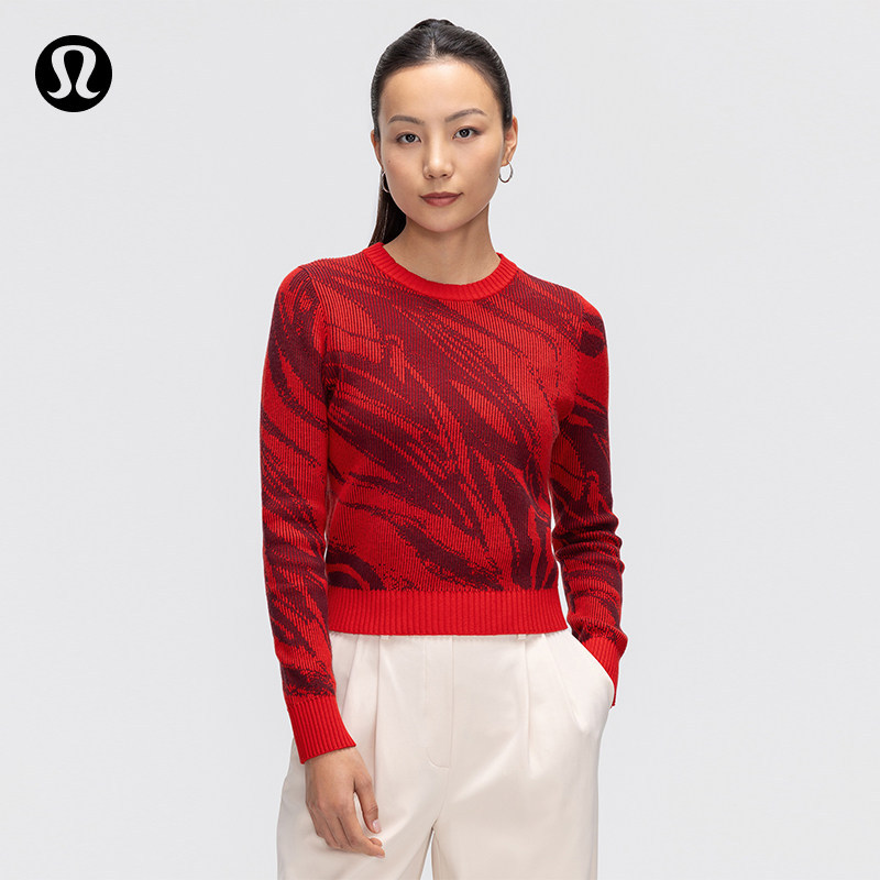 Cotton-Blend Women's Cotton Blend Jacquard Sweater *New Year's Edition丨Lululemon丨Lw3Kc9S
