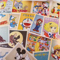 Retro nostalgic cartoon anime postcard ins Korean style student bedroom B & B wall decoration poster card