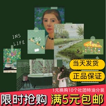 Nordic color ins wind life log simple wall sticker hand account large size collage vector card sticker sticker art