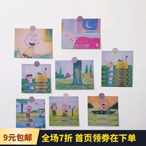 ins Wind cute Snoopy Charlie Brown head card hand account home decoration stickers wall props