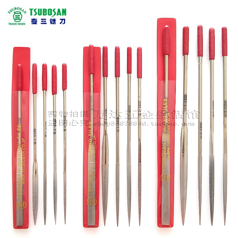 Japanese pot San Diamond Triangle File Precision #3*160mm flat file 3*180 round file 4*200 diamond filing