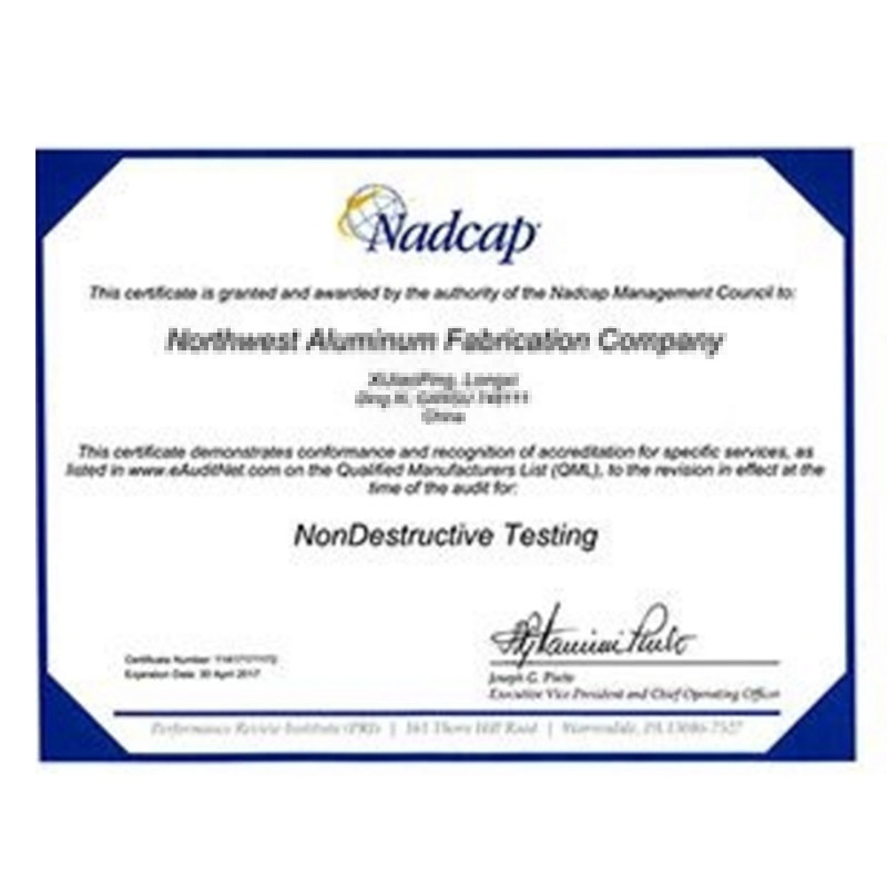 No distortion detection certificate nadcap AC7114