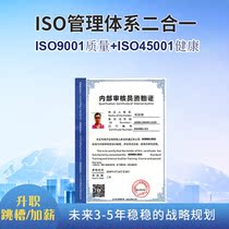 New two-in-one procedure document system ISO9001 quality 45001 health and safety Internal Auditor training