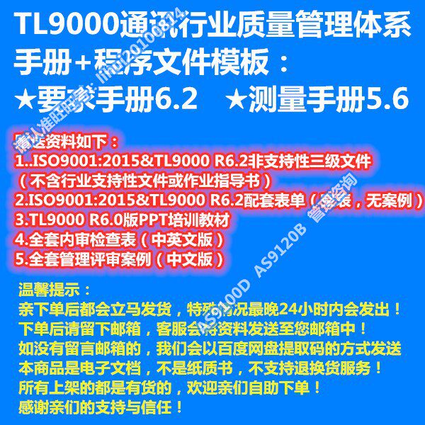 TL9000 Full System Management Information-Manual Procedure Form Standard (with internal pipe review)
