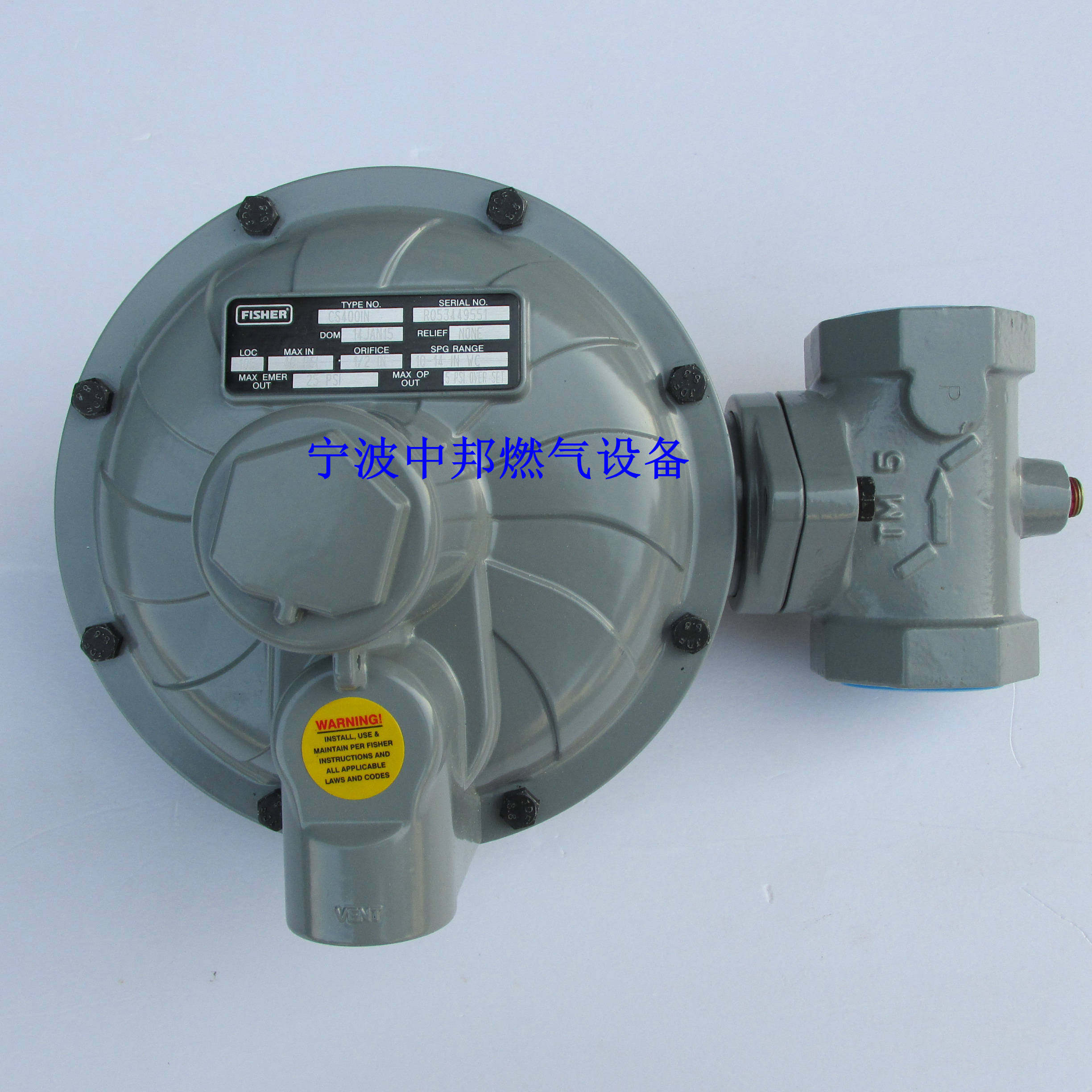 [USD 1035.18] Fisher Pressure Reducing Valve CS400 fisher Low Pressure