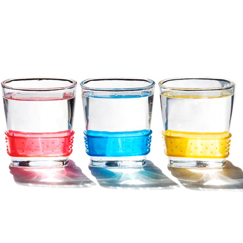 Eight condom only color mark cup set of vacuum glass heat insulation glass general protective cups of milk tea