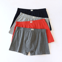Mens underwear pure cotton comfort High waist and high waist Garage increased full cotton loose middle-aged four-corner flat corner pants shorts shorts underpants