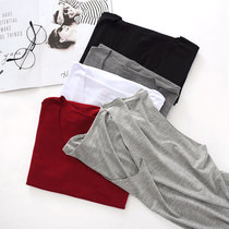 No-scratched vest Men Summer Modale Thin Sweat Sweat-Seasons Beating Bottom Black & White Grey Kampo Sleeveless and Sleeveless