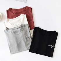 New Korean version of lady t-shirt woman short sleeve spring summer thin Modale loose casual pure color large size for undershirt lingerie