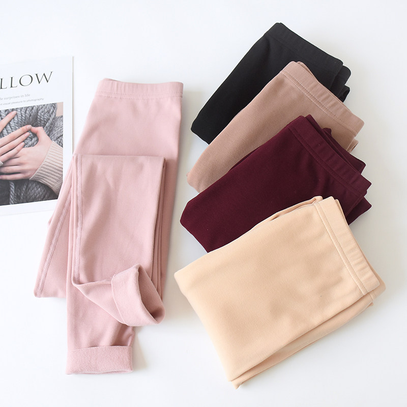 No Mark Fever Duvet Thickened Sanitary Pants Woman Pure Cotton Mill Fur Autumn Winter Elastic Body Wear Sanitary Pants Plus Suede Warm Pants