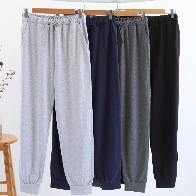 New men and women Sleeping Pants Pure Cotton Long Pants Loose Closing Small Feet Extractable Spring Autumn Home Pants Casual Home Pants