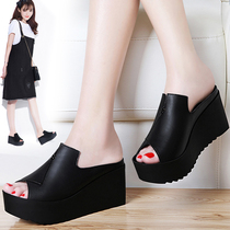 Slippers womens summer fashion wear thick bottom Korean version of the wild Gucci Tianlun 2021 new out slope with beach cool drag