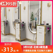 Hair salon tool cabinet Hair salon special barber shop tool table Mirror table small cabinet Drawer hair cutting cabinet barber cabinet