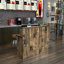  Barber shop Bar table Cashier counter Retro small hair salon shop front desk Hair salon cashier reception desk
