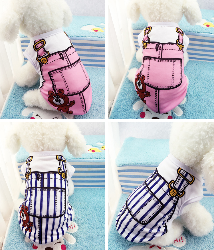 Quần áo cho chó mùa xuân và mùa hè với hai mảnh giả mỏng Teddy hơn trang phục Panda áo vest chó nhỏ và vừa - Quần áo & phụ kiện thú cưng áo của chó