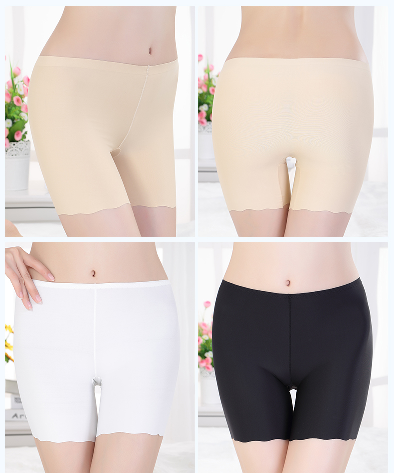 Vimanzi Bà Băng Lụa Xà Cạp Liền Mạch Góc Phẳng Chống Đi Bộ Quần An Toàn Quần Lót Ba Điểm Quần Short Mùa Hè quần chip giấy