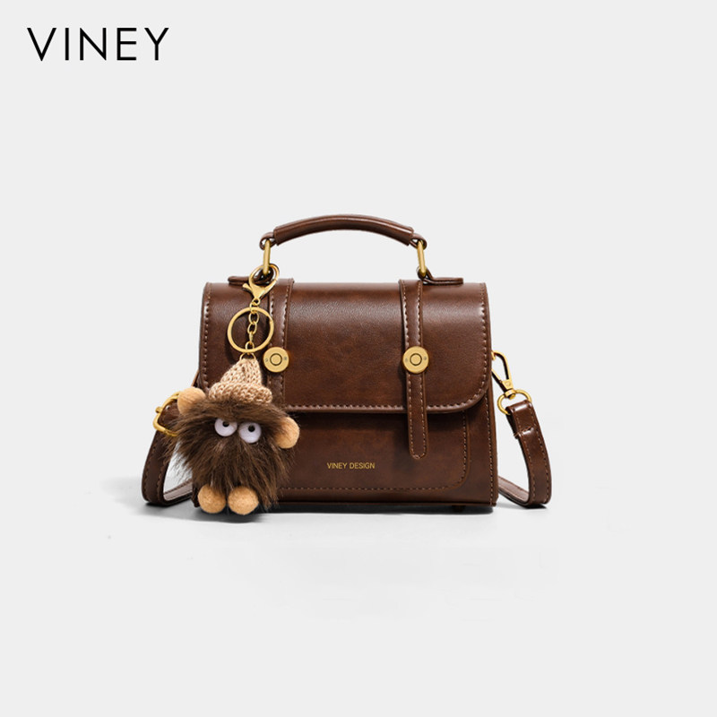 [Chen Yanxi Style] Viney 2026 New Cambridge Crossbody Bag Genuine Leather Small Shoulder Bag - Thumbnail 4