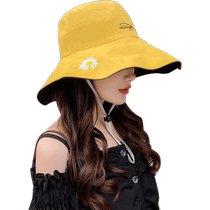 Viney sun protection hat womens summer sun hat womens sun hat anti-UV versatile large brim face-covering fisherman hat