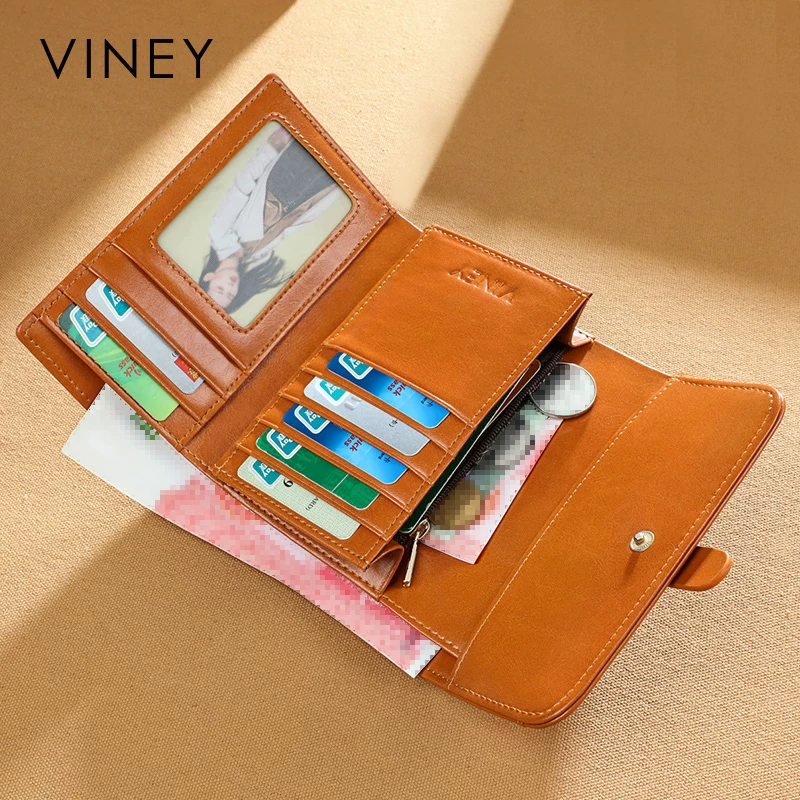 Кошелек Viney, короткая сумка через плечо, ретро маленькая универсальная сумка, натуральная кожа
