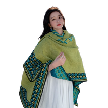 Viney shawl female cloak of the northwest national wind tourism wearing the cloak Yunnan desert warming Xinjiang Tibet