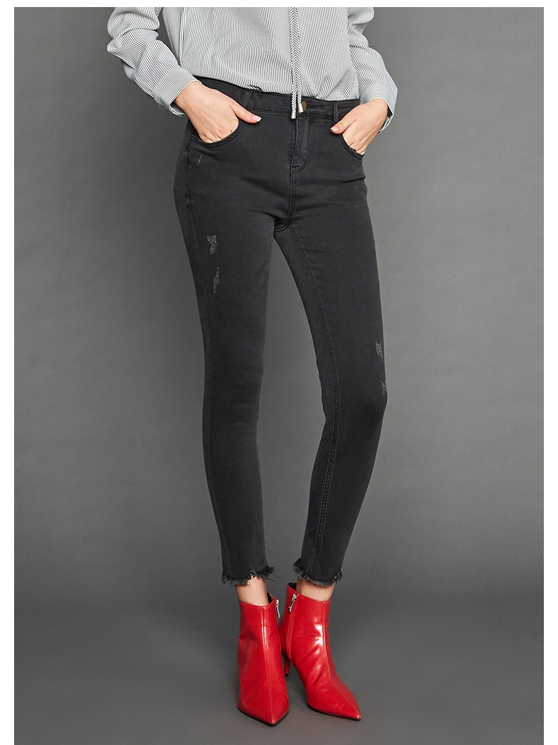 Iger E & joy2018 quần jean nữ mùa đông retro mới 8E0823059 quần jean nữ