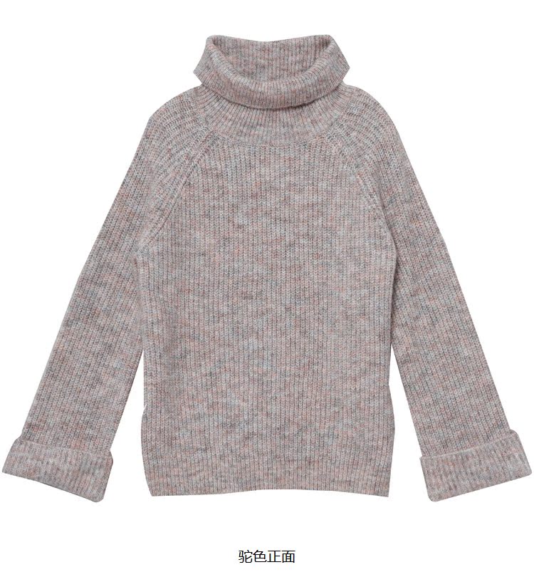 Aige Cuối tuần Thời trang Casual Màu hỗn hợp Cao cổ Cao Phần giữa Áo len dệt kim Áo len nữ 8A0217039 áo len