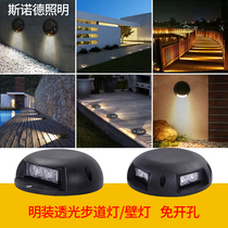 Light Transmission Buried Light Outdoor Waterproof Garden Aisle Wall Corner Step Trail Light Room External luminous Step light Ming dress