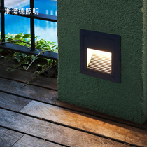 Type 86 recessed led ground floor lamp gangway stair wall corner step wall light control the body sensing outdoor waterproofing