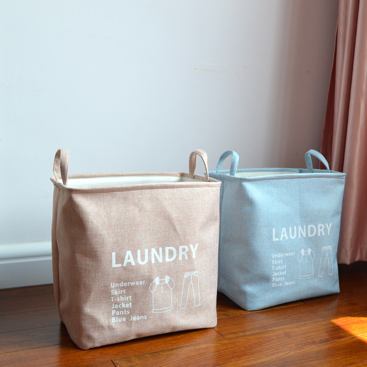 Color impression spot foreign trade original single dirty clothes basket color hemp hot pressed EVA hard storage basket waterproof foldable