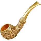 Мужской старомодный латунный медный мундштук ручной работы для пожилых людей, подарок на день рождения