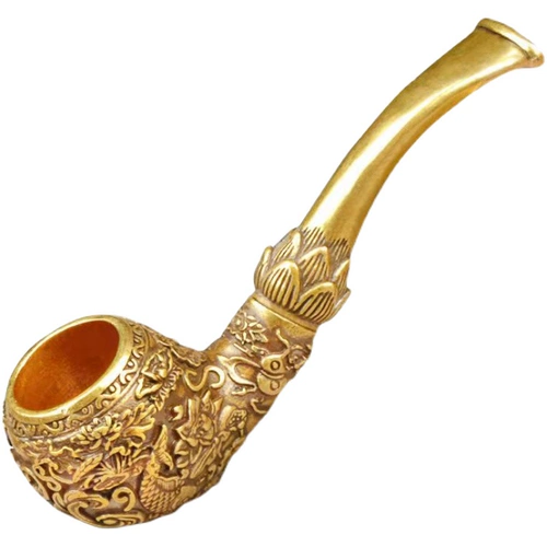 Мужской старомодный латунный медный мундштук ручной работы для пожилых людей, подарок на день рождения