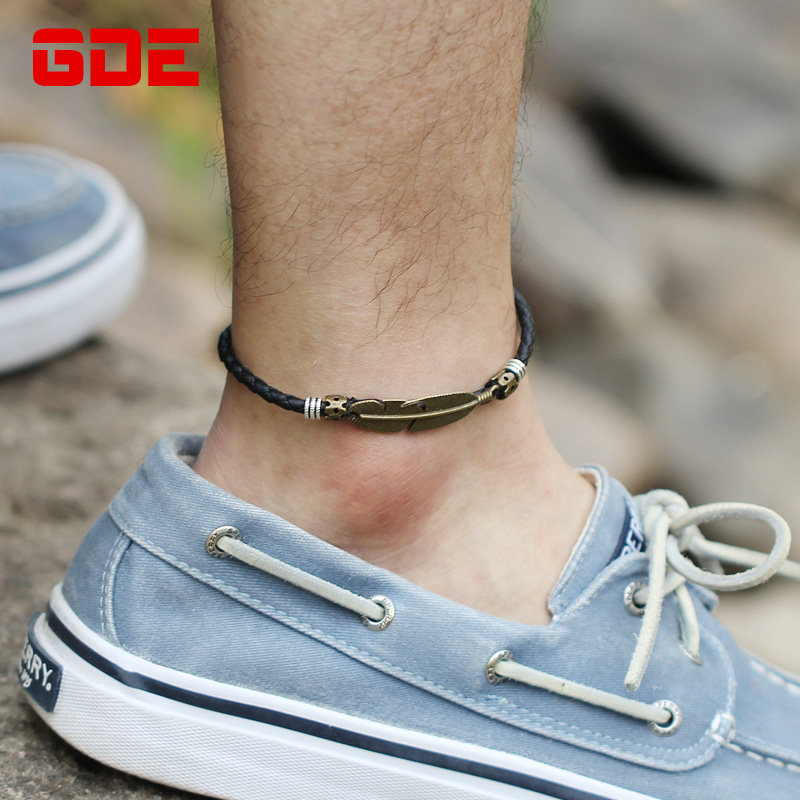 Bracelet de cheville homme en Cuir - Ref 3104032 Image 1
