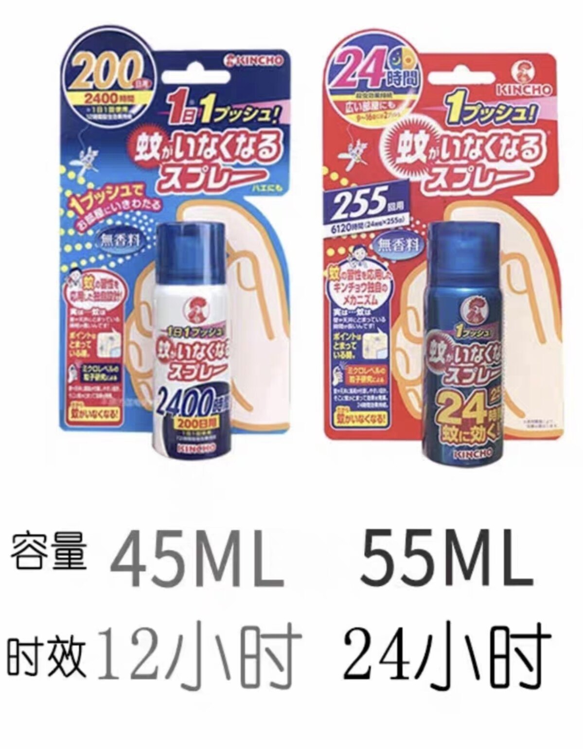 Репелленты 日本kincho金鸟超强效防蚊驱蚊喷雾200/255日室内家庭用无香