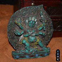 At the end of the Qing Dynasty the old red mud guardian god of the six arms of the Black Horse Hagala