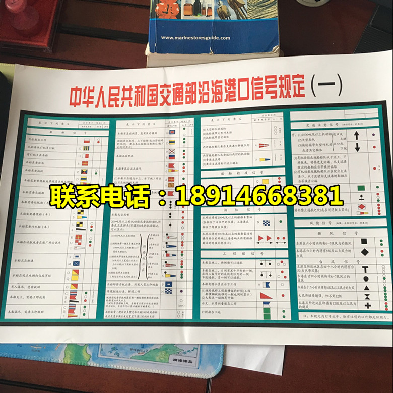 Marine Signal Flag Sheet The Ministry of Communications Coastal Port Signal Regulations Marine Schematic Paper A total of 3 sheets are 1 set
