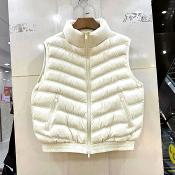 Hdz888 oblique rib down vest jacket