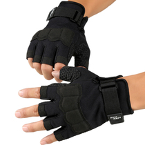 Special army gloves Mens sports fitness half-finger gloves Full-finger outdoor riding tactical velvet fingerless fighting gloves