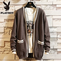 Playboy flagship áo khoác nam mùa xuân và mùa thu Hàn Quốc của áo len tự học xu hướng sinh viên đan áo len - Cặp đôi áo len áo len gile