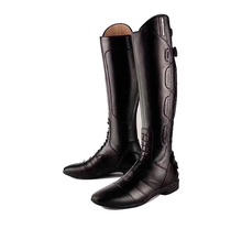 French brand imported first layer cowhide equestrian long barrel riding boots Button adjustment leg circumference riding obstacle boots