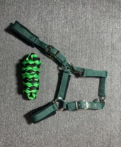 Ink green nylon webbing small foal small pony pony horse S M L XL code horse cage head for horse corde equestrian horse