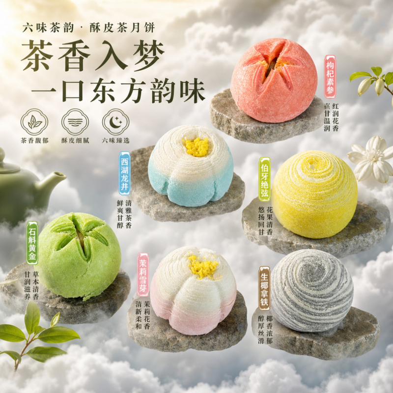 Halal Food and Medicine Are One and the Same, Crispy Pastry Mooncakes, Tea Cakes, Tea Snacks, Chinese Handmade Pastries, Mid-Autumn Festival Group Purchase, Gift-Giving, Wholesale Customization Halal Food and Medicine Are One and the Same, Crispy Pastry Mooncakes, Tea Cakes, Tea Snacks, Chinese Handmade Pastries, Mid-Autumn Festival Group Purchase, Gift-Giving, Wholesale Customization