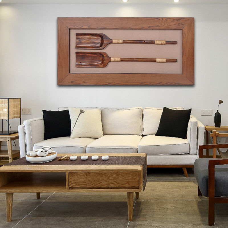 Boat Paddle Solid Wood Creative Nordic Style Decoration Painting Wood Lettutemberg Befish Woodcut