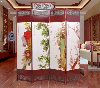 Living room solid wood screen antique Chinese vertical seat screen floor screen solid wood partition porch